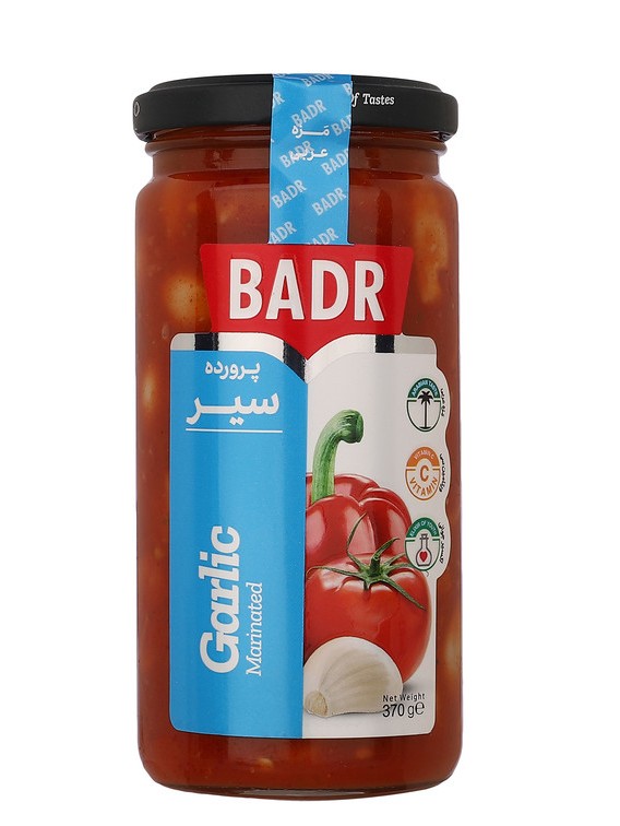 بدر ترشی سیرپرورده 370گرمی